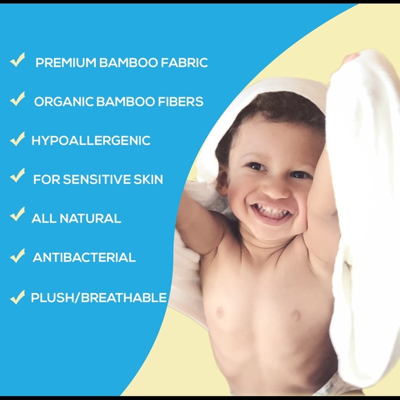 Organic Baby Hooded Towel 100% Bamboo - Picture 2 of 3